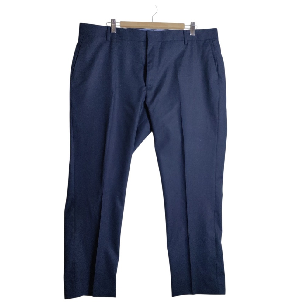 Spoke Mens Wool‎ Dress Pants Navy Blue 38X28 Build B Navy Blue